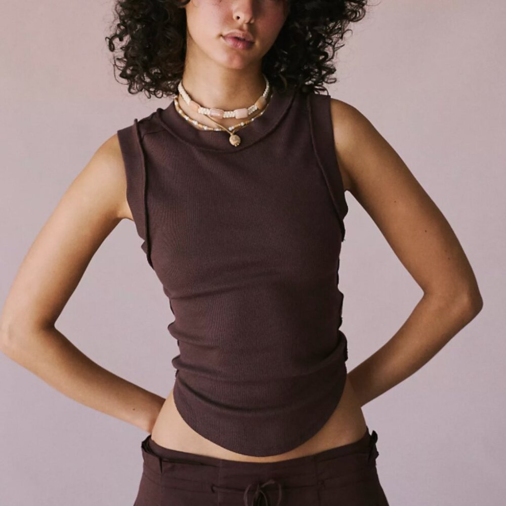 Free People Ribbed Tank (Cream)